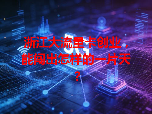 浙江大流量卡创业，能闯出怎样的一片天？