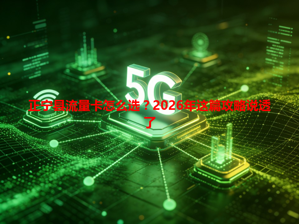 正宁县流量卡怎么选？2026年这篇攻略说透了