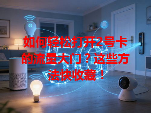 如何轻松打开2号卡的流量大门？这些方法快收藏！