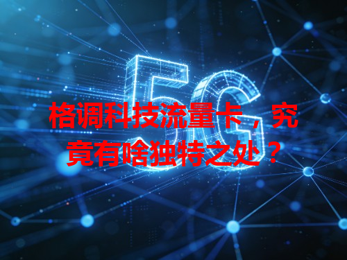 格调科技流量卡，究竟有啥独特之处？
