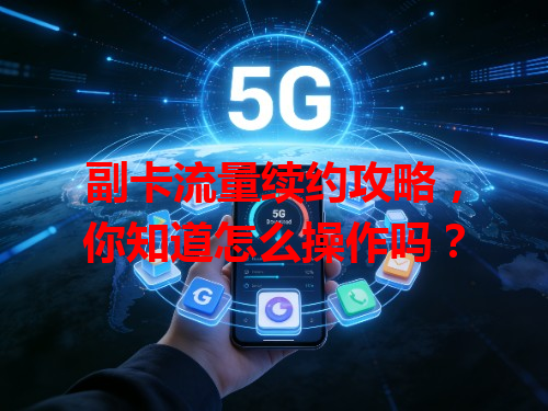 副卡流量续约攻略，你知道怎么操作吗？