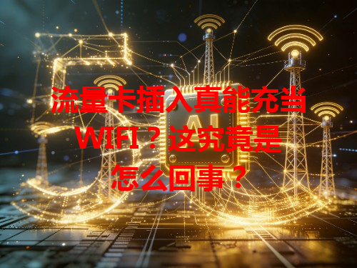 流量卡插入真能充当WIFI？这究竟是怎么回事？