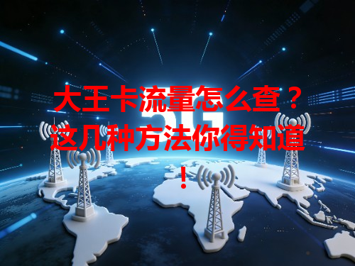 大王卡流量怎么查？这几种方法你得知道！