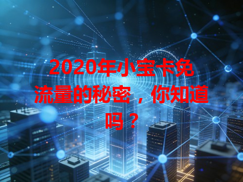 2020年小宝卡免流量的秘密，你知道吗？