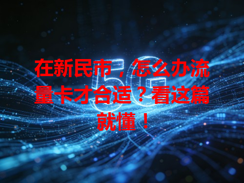 在新民市，怎么办流量卡才合适？看这篇就懂！