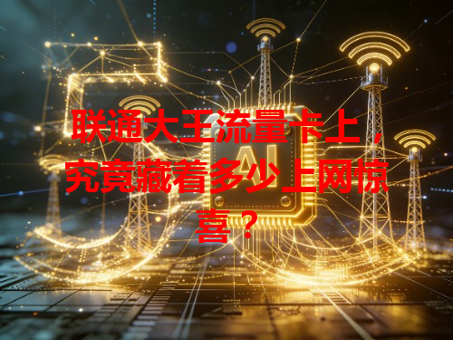 联通大王流量卡上，究竟藏着多少上网惊喜？