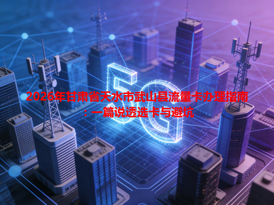 2026年甘肃省天水市武山县流量卡办理指南：一篇说透选卡与避坑