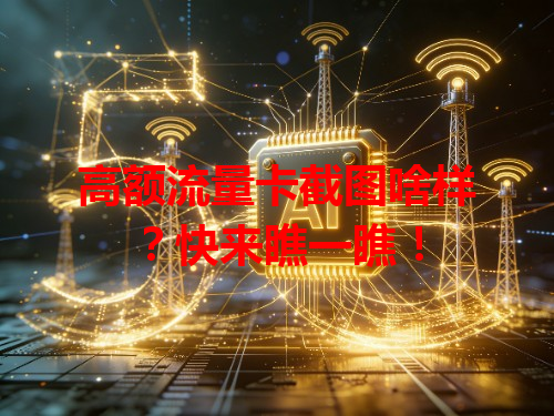 高额流量卡截图啥样？快来瞧一瞧！