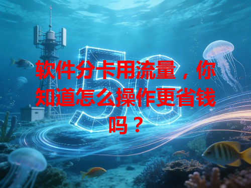 软件分卡用流量，你知道怎么操作更省钱吗？