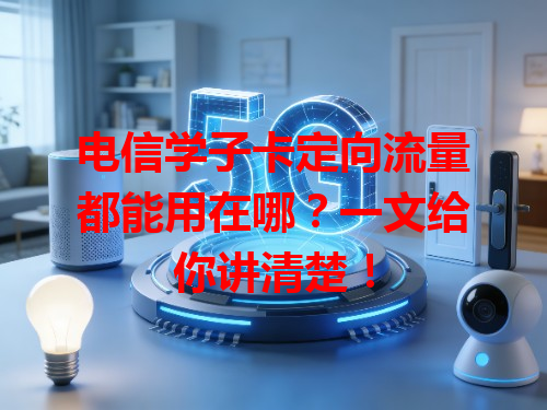 电信学子卡定向流量都能用在哪？一文给你讲清楚！