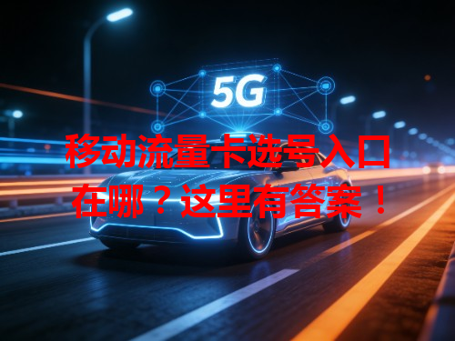 移动流量卡选号入口在哪？这里有答案！