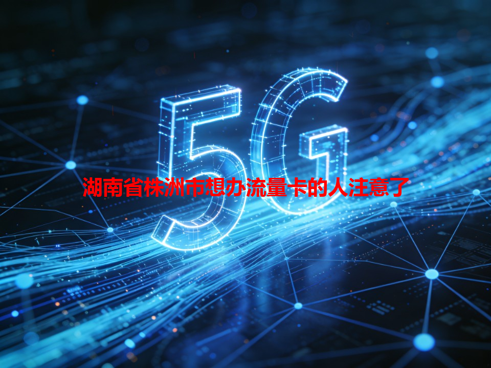 湖南省株洲市想办流量卡的人注意了