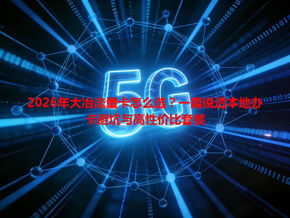 2026年大冶流量卡怎么选？一篇说透本地办卡避坑与高性价比套餐