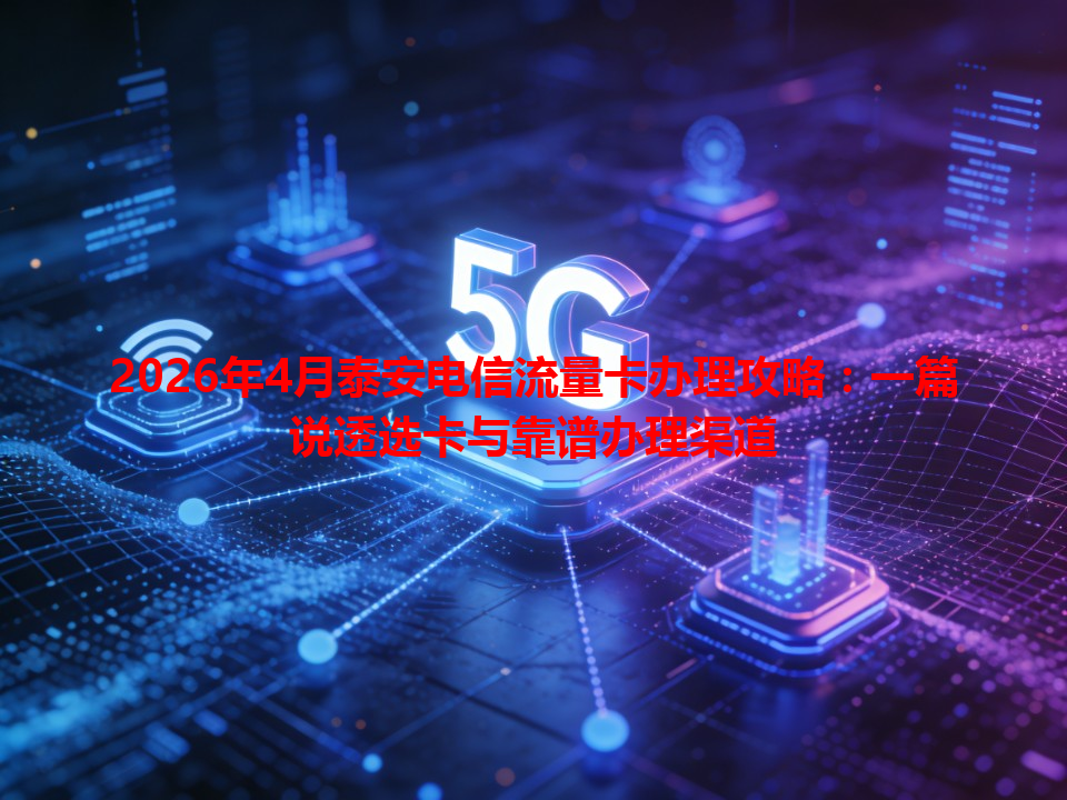 2026年4月泰安电信流量卡办理攻略：一篇说透选卡与靠谱办理渠道