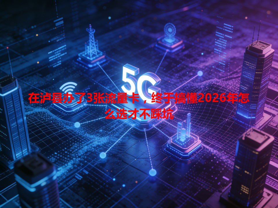 在泸县办了3张流量卡，终于搞懂2026年怎么选才不踩坑