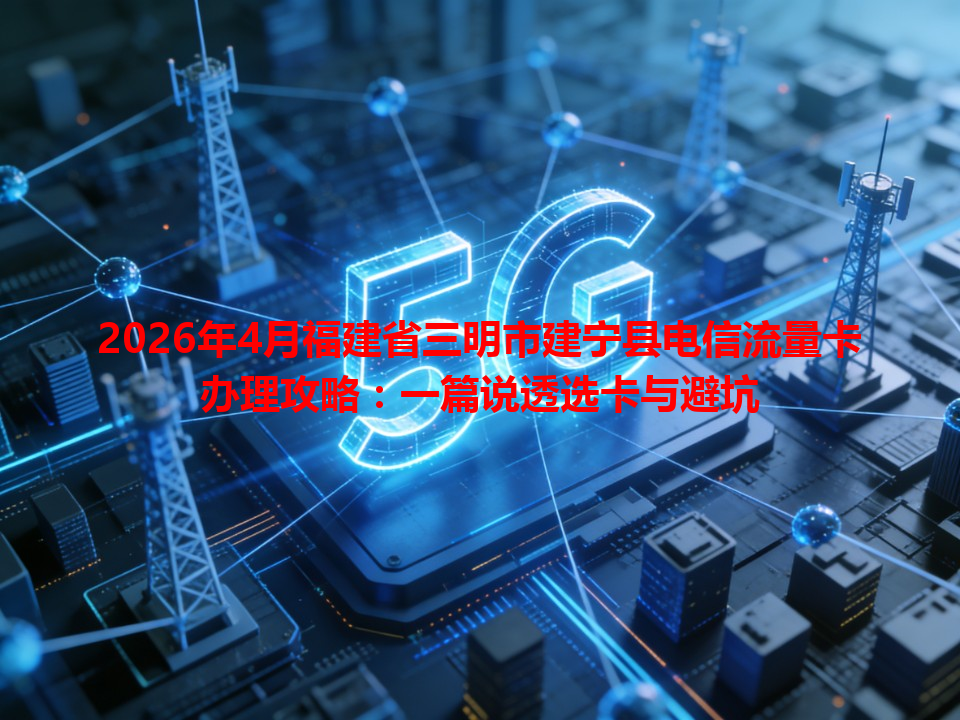 2026年4月福建省三明市建宁县电信流量卡办理攻略：一篇说透选卡与避坑