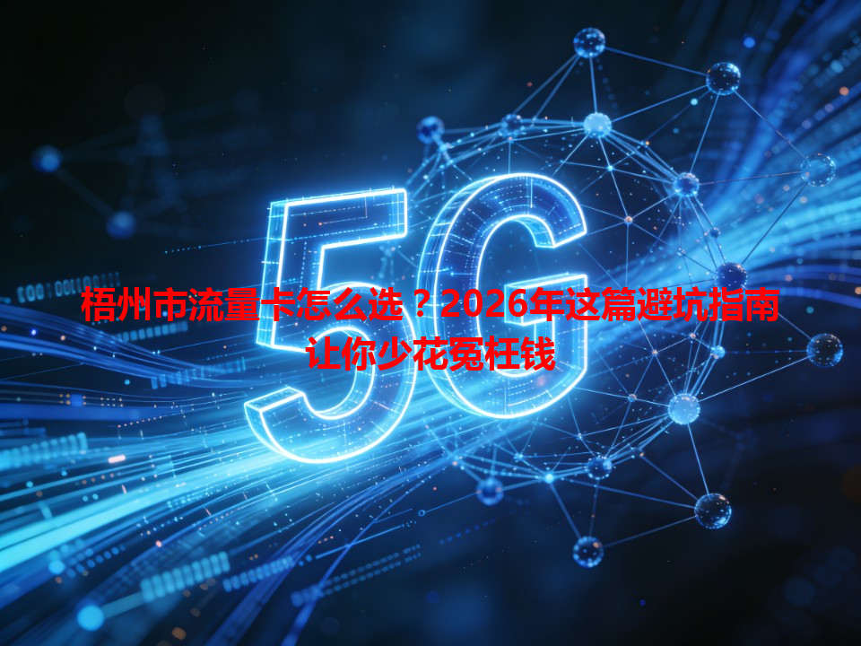 梧州市流量卡怎么选？2026年这篇避坑指南让你少花冤枉钱