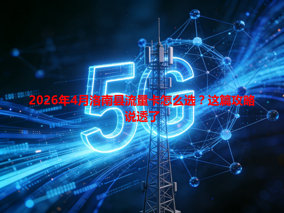 2026年4月洛南县流量卡怎么选？这篇攻略说透了