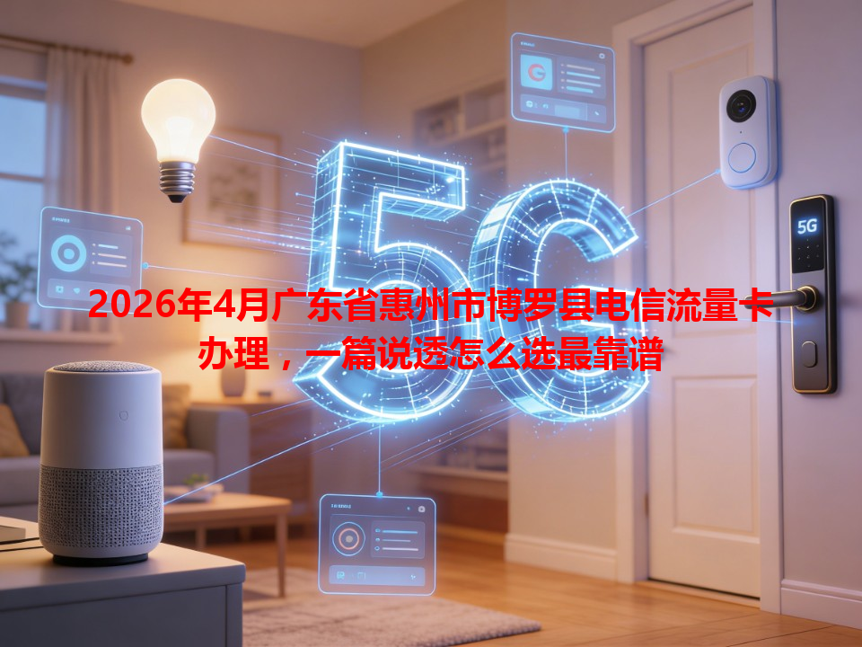 2026年4月广东省惠州市博罗县电信流量卡办理，一篇说透怎么选最靠谱