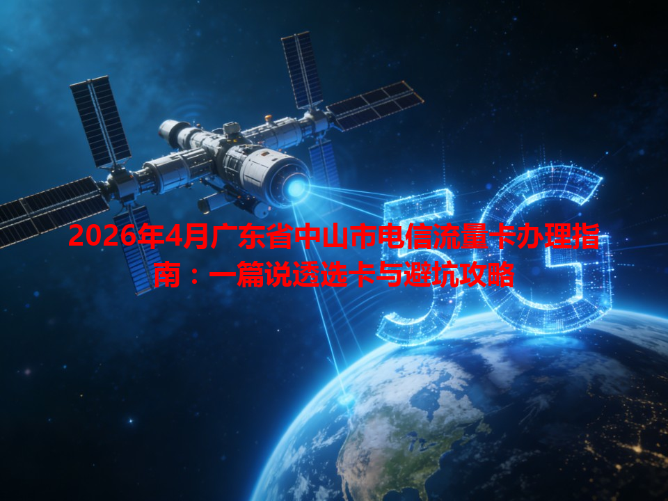 2026年4月广东省中山市电信流量卡办理指南：一篇说透选卡与避坑攻略
