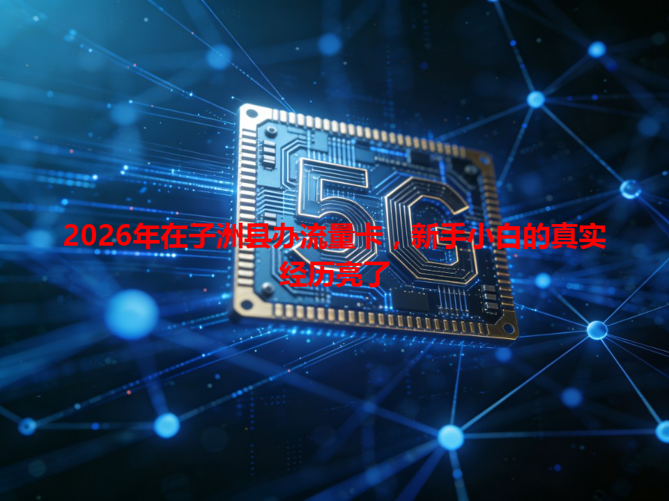 2026年在子洲县办流量卡，新手小白的真实经历亮了