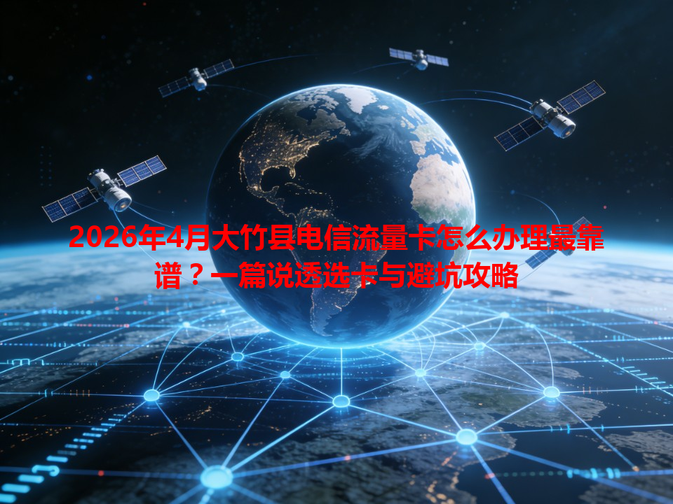 2026年4月大竹县电信流量卡怎么办理最靠谱？一篇说透选卡与避坑攻略