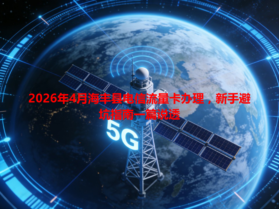 2026年4月海丰县电信流量卡办理，新手避坑指南一篇说透
