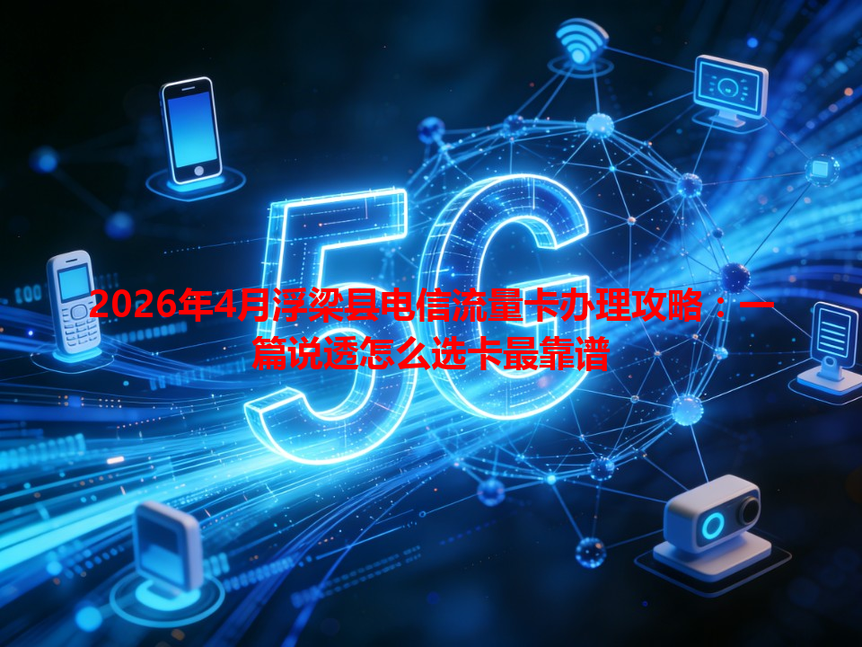 2026年4月浮梁县电信流量卡办理攻略：一篇说透怎么选卡最靠谱