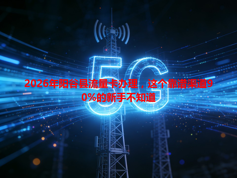 2026年阳谷县流量卡办理，这个靠谱渠道90%的新手不知道