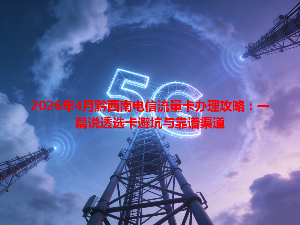 2026年4月黔西南电信流量卡办理攻略：一篇说透选卡避坑与靠谱渠道