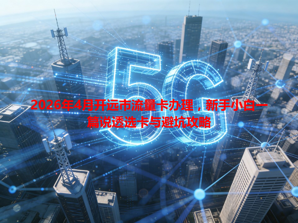 2026年4月开远市流量卡办理，新手小白一篇说透选卡与避坑攻略