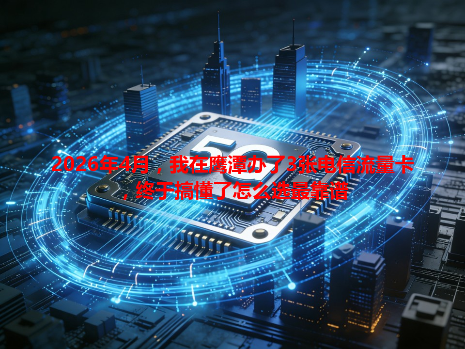 2026年4月，我在鹰潭办了3张电信流量卡，终于搞懂了怎么选最靠谱