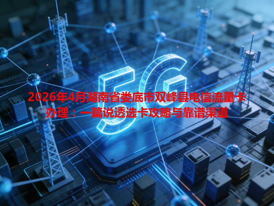 2026年4月湖南省娄底市双峰县电信流量卡办理：一篇说透选卡攻略与靠谱渠道