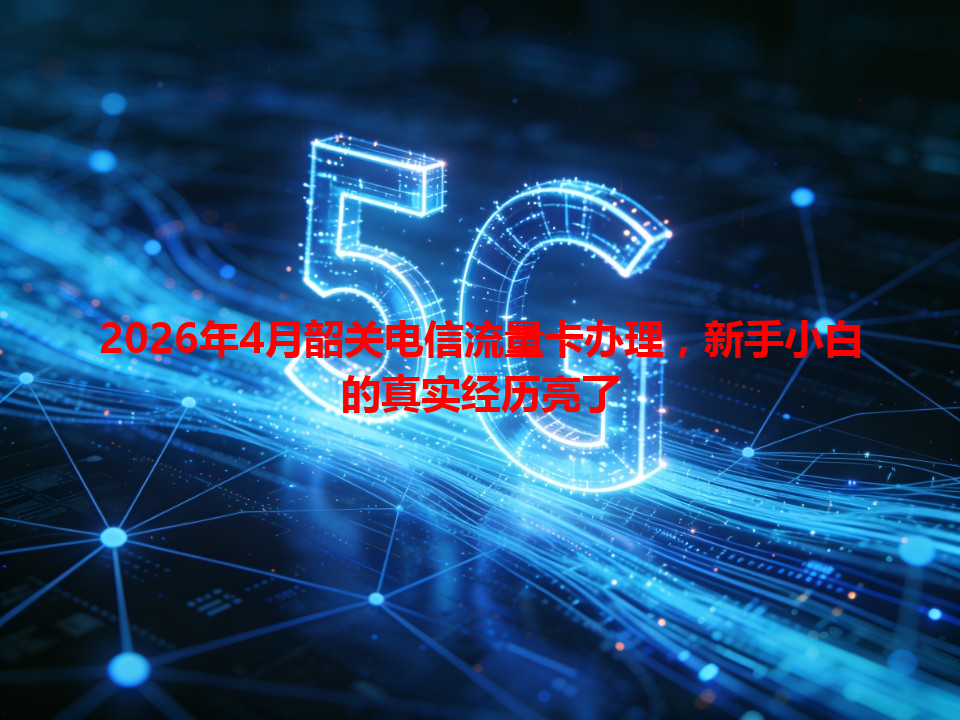 2026年4月韶关电信流量卡办理，新手小白的真实经历亮了