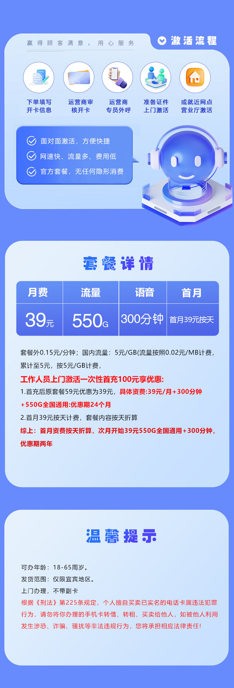 联通宜宾专属卡详情