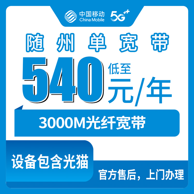 2026年7月下旬湖北省随州市广水市移动300M单宽带怎么安装？
