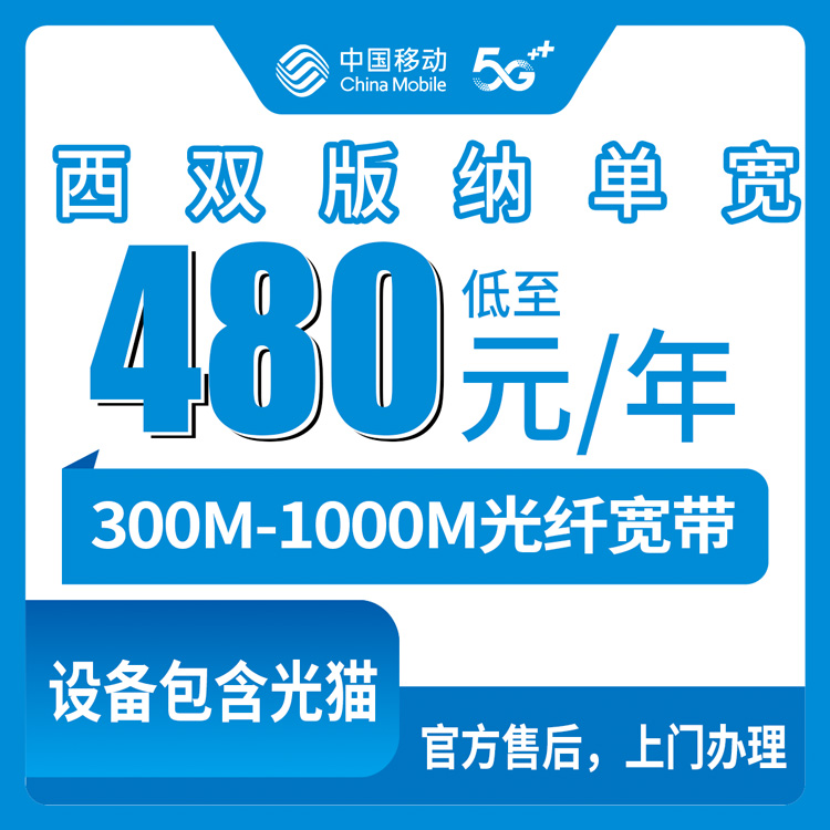 2026年9月上旬勐腊县装移动宽带怎么选？300M到1000M包年套餐真实测评和避坑提醒