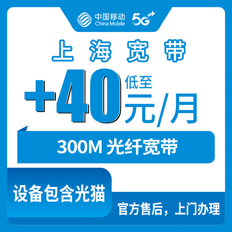 2026年10月上旬上海金山区移动老号码加装300M宽带，每月多花40块值不值