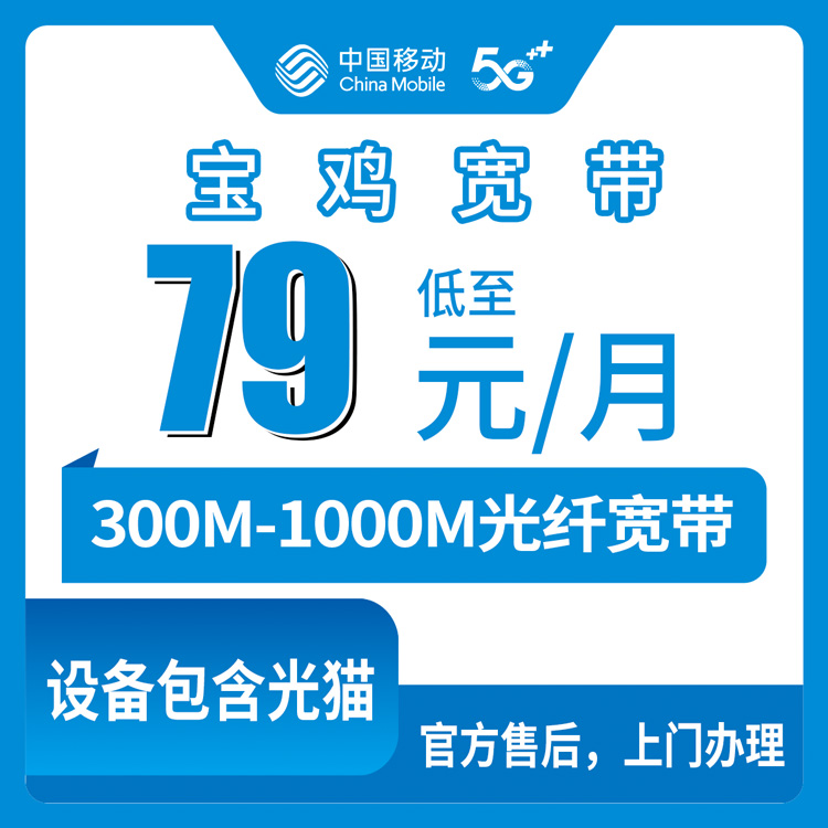 2026年10月中旬陕西省宝鸡金台区移动月包宽带300M到1000M怎么挑，六个档位资费我挨个算了一遍