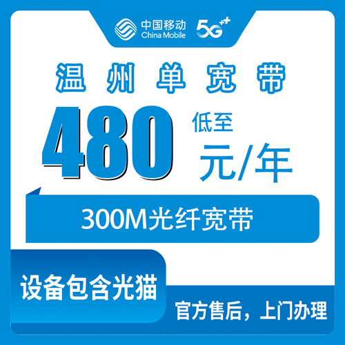2026年10月下旬浙江省温州文成县装移动单宽带300M一年480元，流程和踩坑我记下来了