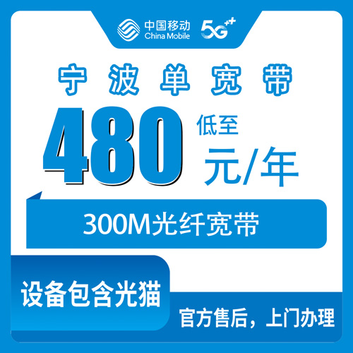 2026年10月下旬浙江省宁波余姚市移动单宽带480包年300M，一年账单我拆开给你看